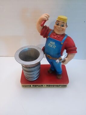 Enesco Tools Of The Trade Mr. Fix It Statue 2002 Rare *Hammer Broke Off
